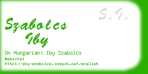 szabolcs iby business card